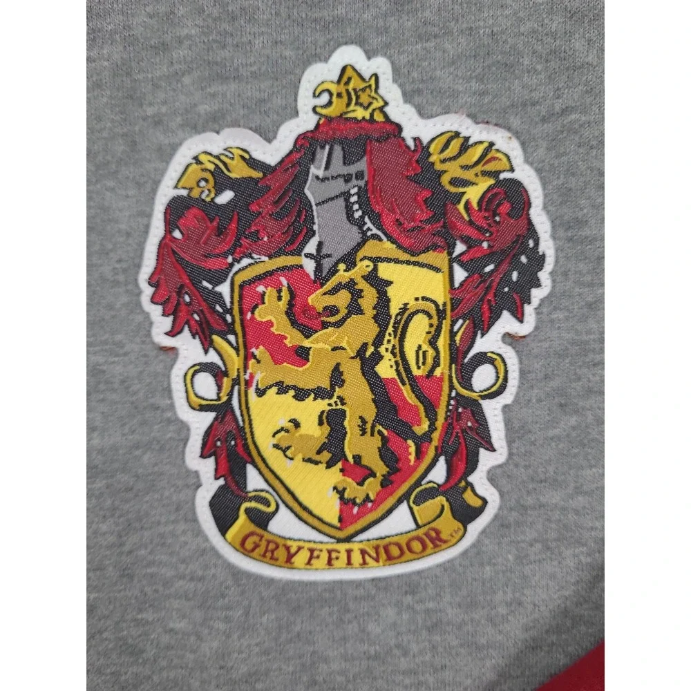 Harry‎ Potter Gryffindor Sweatshirt Mens Lg Gray Maroon Raglan Universal Studios